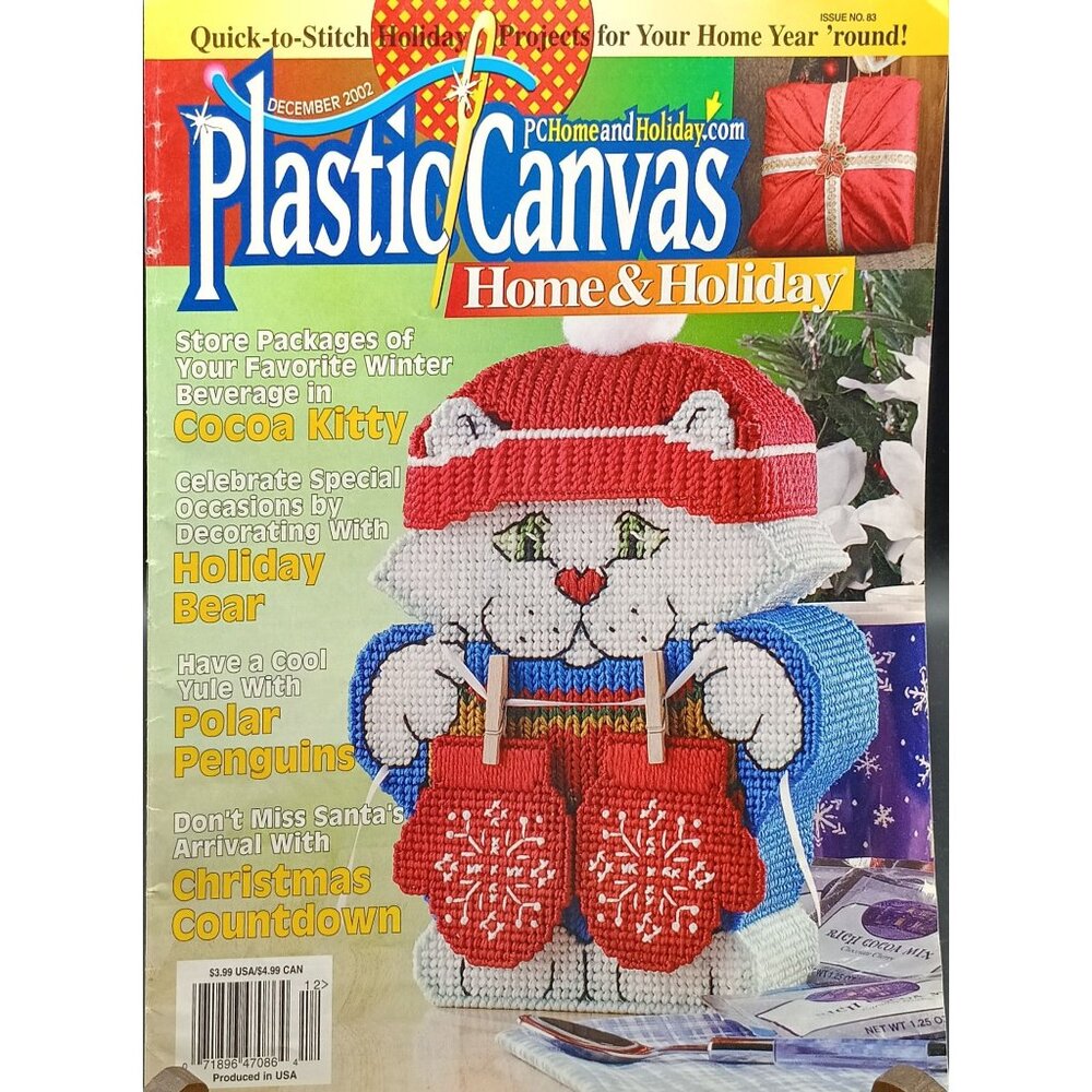 Vintage Plastic Canvas Home & Holiday Magazine December 2002 Issue No. 83